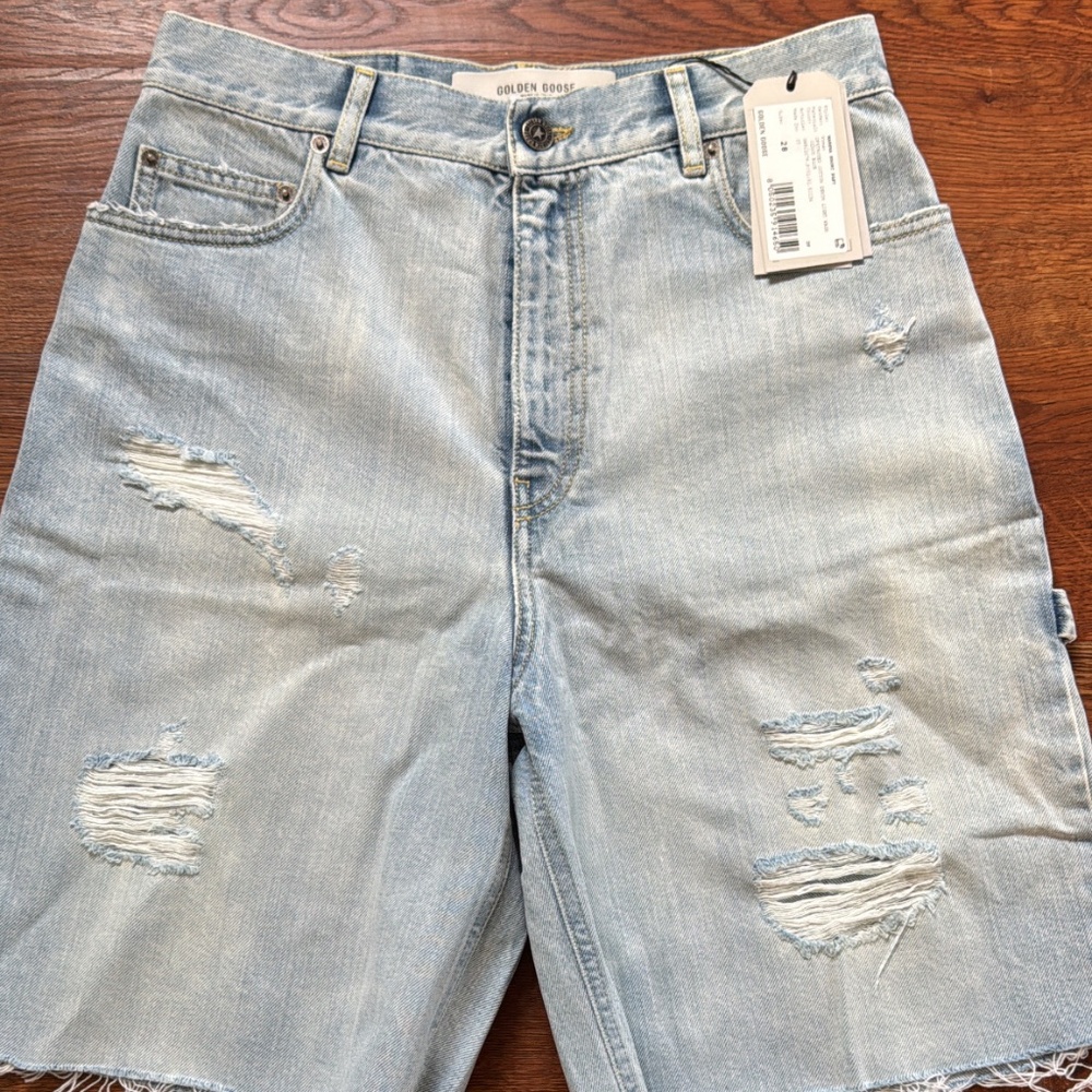Golden Goose NWT long denim shorts